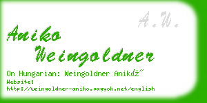 aniko weingoldner business card